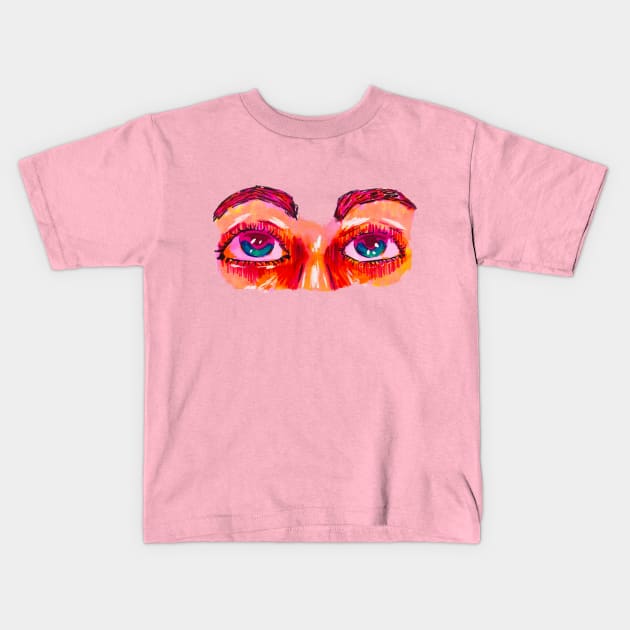 Ocean-Eyes Kids T-Shirt by Illustraven's Designs